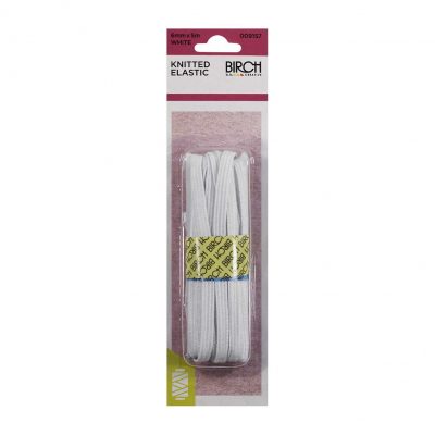 ELASTIC KNITTED HANK 6MMx5MT - WHITE