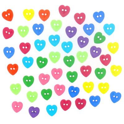JESSE JAMES NOVELTY BUTTONS - 1791 MINI SIMPLE HEARTS