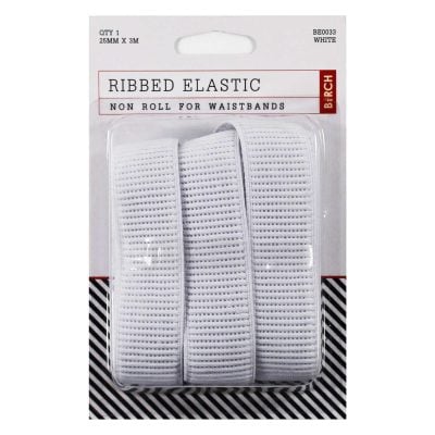ELASTIC RIBBED 25MM X 3M