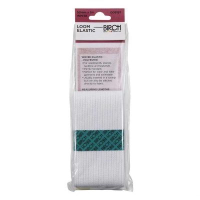 ELASTIC LOOM HANK 50MMx1MT - WHITE