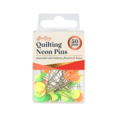 SEW EASY PINS QUILTING NEON PLASTIC 50PK