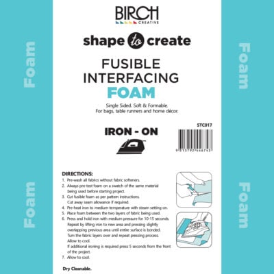 SHAPE TO CREATE FOAM PLUS IRON ON