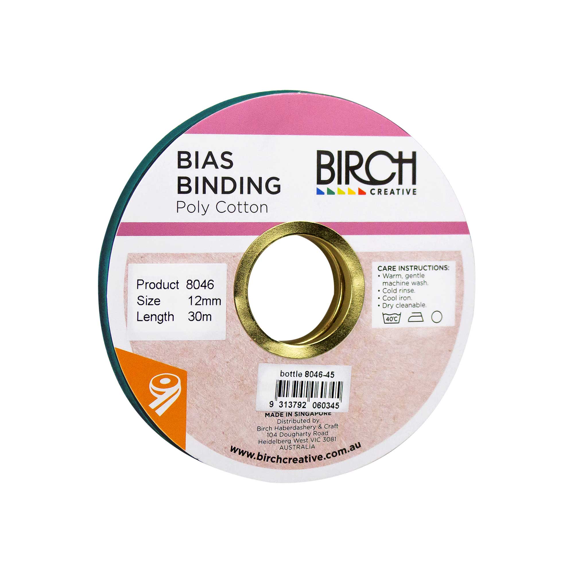 BIAS POLYCOTTON 12MMx30MT REEL Birch Wholesale New South Wales 
