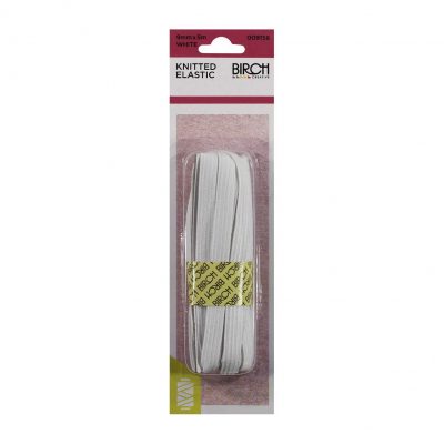 ELASTIC KNITTED HANK 9MMx5MT - WHITE