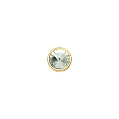 HEMLINE BUTTONS ROUND DIAMONTE BLACK SETTING