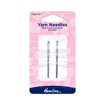 HEMLINE HAND NEEDLE - YARN LARGE EYE 2PACK METAL