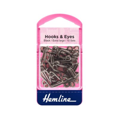 HEMLINE HANGSELL HOOK AND EYE - BLACK