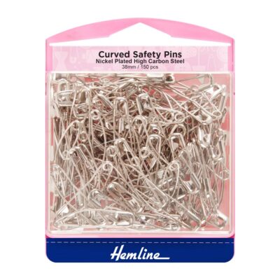 HEMLINE HANGSELL PINS SAFETY CURVED 150 PACK SIZE
