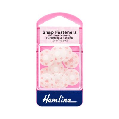 HEMLINE HANGSELL SNAP FAST PLASTIC 15MM -