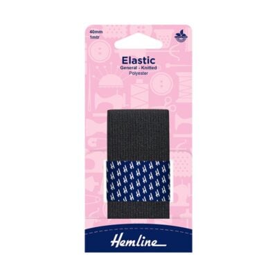 HEMLINE HANGSELL ELASTIC G/P KNITTED 40MM X 1M