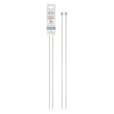 PONY STRAIGHT PAIR OF NEEDLES WITH ENDS