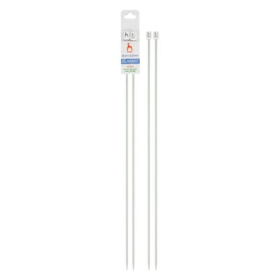 PONY STRAIGHT PAIR OF NEEDLES WITH ENDS 35CM
