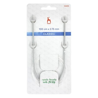 PONY CIRCULAR NEEDLES 100CM X 2.75MM