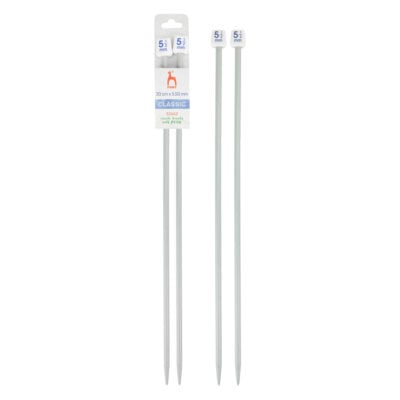 PONY STRAIGHT PAIR OF NEEDLES WITH ENDS