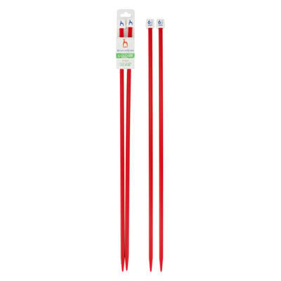 PONY STRAIGHT PAIR OF NEEDLES WITH ENDS 40CM