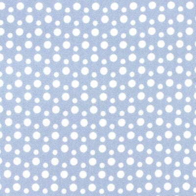 FABRIC GUTERMANN X BIRCH PORTOFINO 110CM - WHITE DOTS BLUE