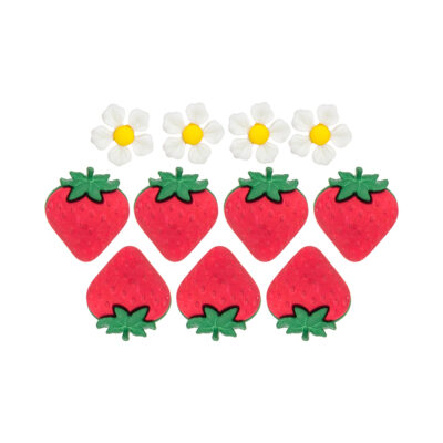 JESSE JAMES NOVELTY BUTTONS - 9389 FRESH STRAWBERRIES