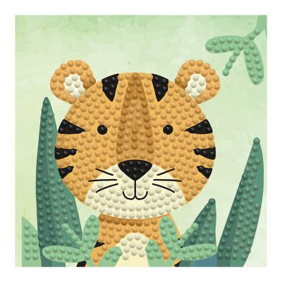DIAMOND DOTZ 10.20CM X 10.20CM - WOODLAND TIGER