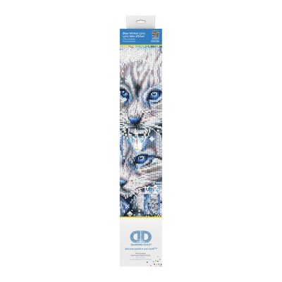 DIAMOND DOTZ 45CM X 35CM - BLUE WINTER LYNX