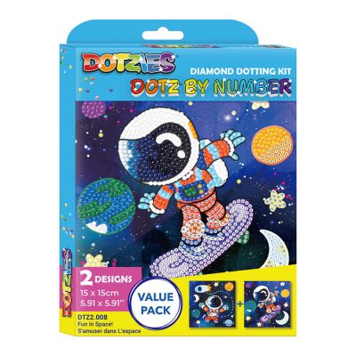 DIAMOND DOTZ 15CM X 15CM - FUN IN SPACE!