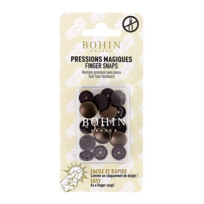 BOHIN FINGER SNAP BUTTON 14MM 1/2" /4SETS - COPPER