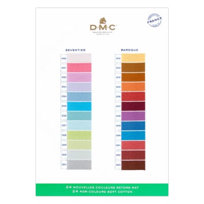 DMC SOFT COTTON SUPPLIMENT SHADE CARD-NEW COLOURS