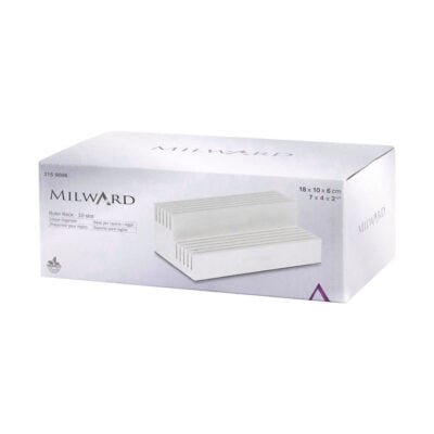MILWARD RULER RACK, 10 SLOTS PINE WOOD WHITE