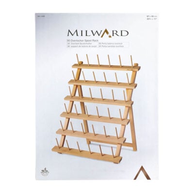 MILWARD SPOOL RACK 36 PEGS BEECH WOOD 31X43X57CM