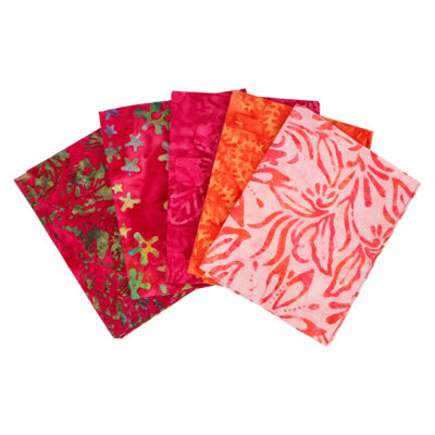BIRCH FABRICS BATIK FAT QUARTERS 50CM X 55CM RED