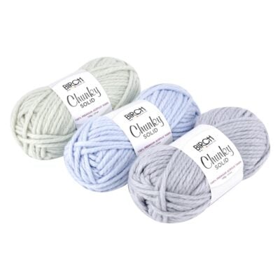 BIRCH CHUNKY KNITTING YARN 100% ACRYLIC 100G - 6PK