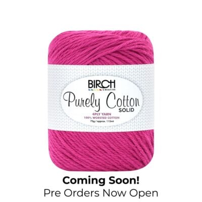 BIRCH YARN PURELY COTTON 100% 4PLY SOLID 75G/PK6