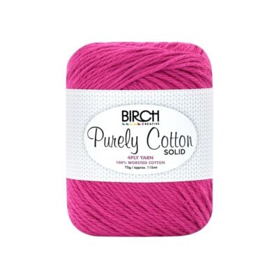 BIRCH YARN PURELY COTTON 100% 4PLY SOLID 75G/PK6