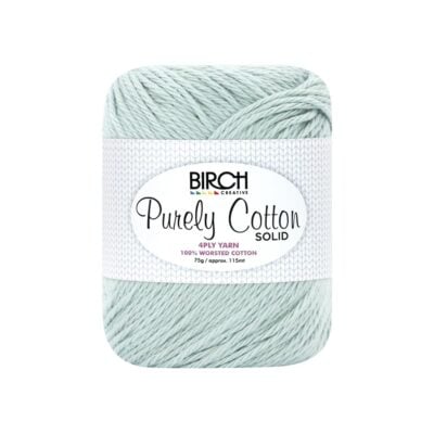 BIRCH YARN PURELY COTTON 100% 4PLY SOLID 75G/PK6 - 013 POWDER BLUE