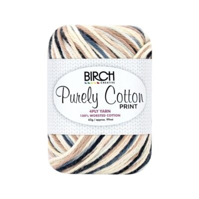 BIRCH YARN PURELY COTTON 100% 4PLY PRINT 65G/PK6
