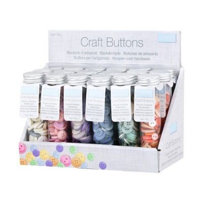 TRIMITS CRAFT BUTTON CDU 18X TUBES - PASTEL